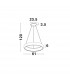 Albi 61cm Integrated LED Pendant Ceiling Light Sandy Black Aluminium LED 50W 2500Lm 3000K-9