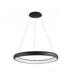 Albi 81cm Integrated LED Pendant Ceiling Light Sandy Black Aluminium LED 80W 4000Lm 3000K-1