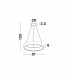 Albi 81cm Integrated LED Pendant Ceiling Light Sandy Black Aluminium LED 80W 4000Lm 3000K-9