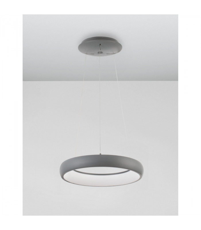 Albi 41cm Integrated LED Pendant Ceiling Light Sandy Grey Aluminium LED 32W 1950Lm 3000K-3