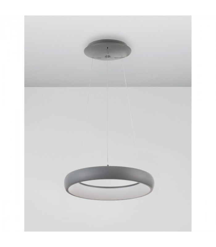 Albi 41cm Integrated LED Pendant Ceiling Light Sandy Grey Aluminium LED 32W 1950Lm 3000K-4