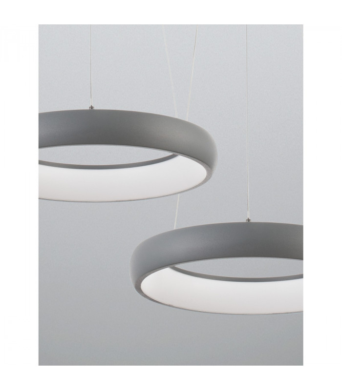 Albi 41cm Integrated LED Pendant Ceiling Light Sandy Grey Aluminium LED 32W 1950Lm 3000K-5