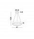 Albi 41cm Integrated LED Pendant Ceiling Light Sandy Grey Aluminium LED 32W 1950Lm 3000K-6