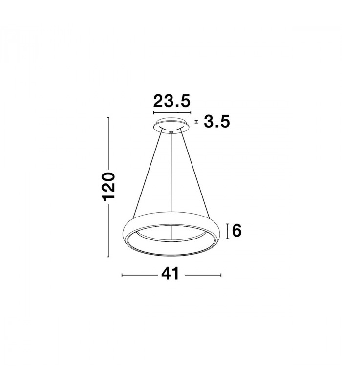 Albi 41cm Integrated LED Pendant Ceiling Light Sandy Grey Aluminium LED 32W 1950Lm 3000K-6