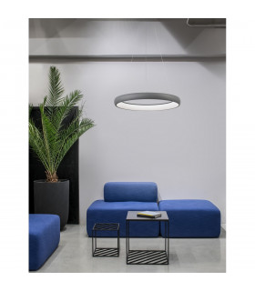 Albi 61cm Integrated LED Pendant Ceiling Light Sandy Grey Aluminium LED 50W 3250Lm 3000K-2