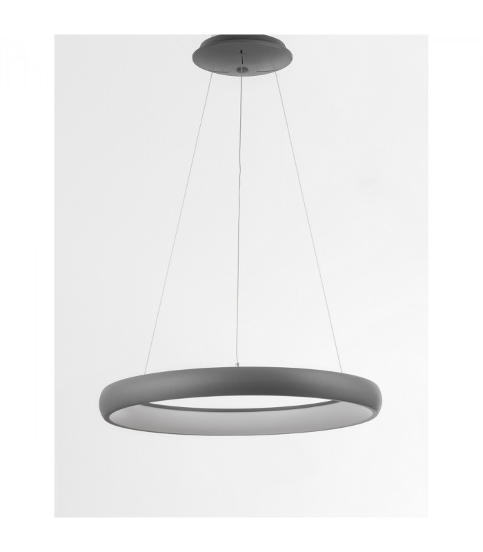 Albi 61cm Integrated LED Pendant Ceiling Light Sandy Grey Aluminium LED 50W 3250Lm 3000K-3