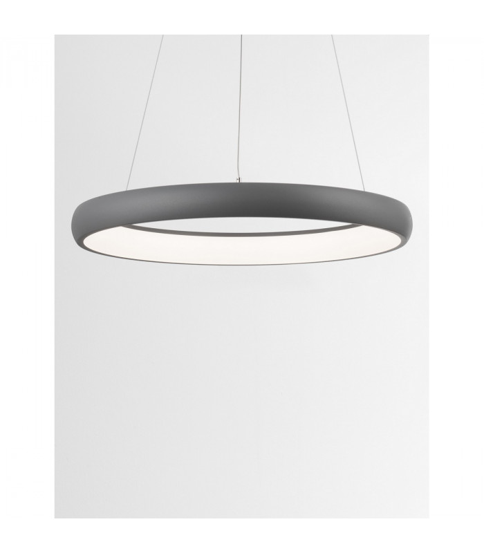 Albi 61cm Integrated LED Pendant Ceiling Light Sandy Grey Aluminium LED 50W 3250Lm 3000K-5