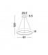 Albi 61cm Integrated LED Pendant Ceiling Light Sandy Grey Aluminium LED 50W 3250Lm 3000K-10