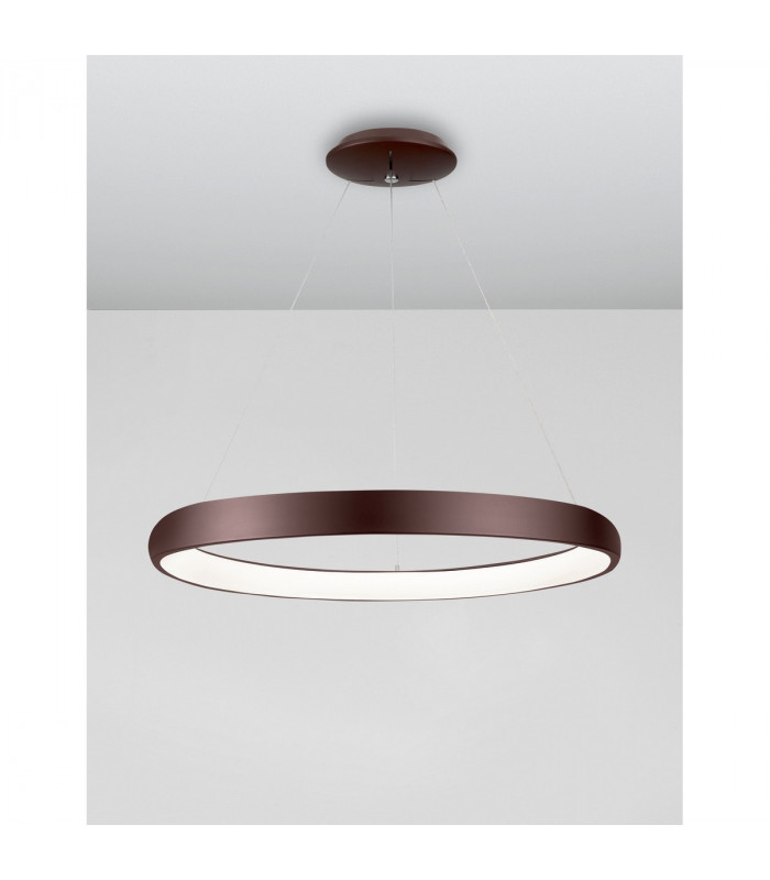 Albi 61cm Integrated LED Pendant Ceiling Light Coffee Brown Aluminium LED 50W 2500Lm 3000K-3