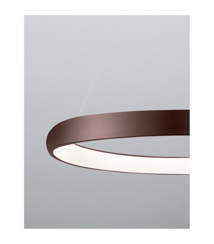 Albi 61cm Integrated LED Pendant Ceiling Light Coffee Brown Aluminium LED 50W 2500Lm 3000K-4