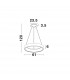 Albi 61cm Integrated LED Pendant Ceiling Light Coffee Brown Aluminium LED 50W 2500Lm 3000K-6