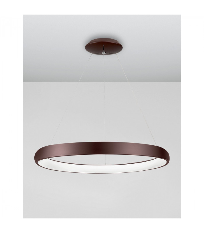 Albi 81cm Integrated LED Pendant Ceiling Light Coffee Brown Aluminium LED 80W 4000Lm 3000K-2