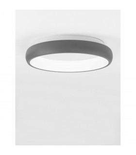 Albi 41cm Integrated LED Semi Flush Light Sandy Grey Aluminium LED 32W 1950Lm 3000K-2