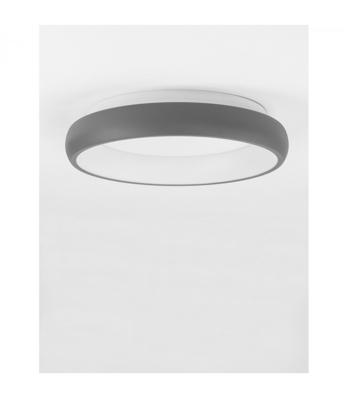 Albi 41cm Integrated LED Semi Flush Light Sandy Grey Aluminium LED 32W 1950Lm 3000K-3