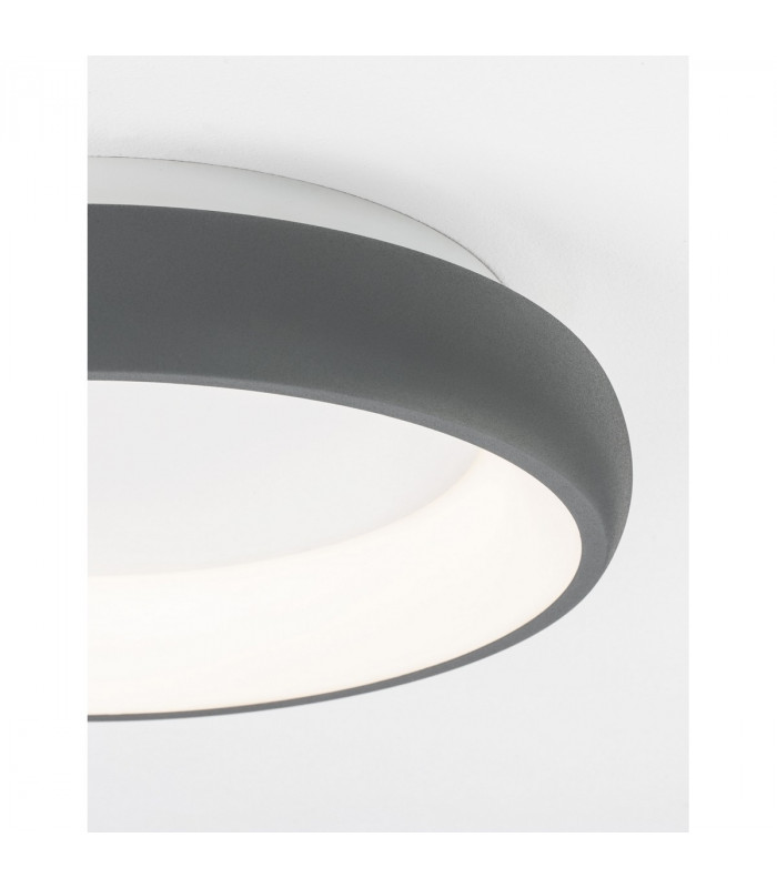 Albi 41cm Integrated LED Semi Flush Light Sandy Grey Aluminium LED 32W 1950Lm 3000K-4