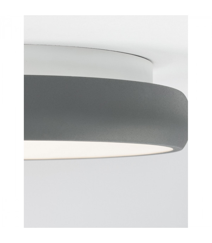 Albi 41cm Integrated LED Semi Flush Light Sandy Grey Aluminium LED 32W 1950Lm 3000K-5