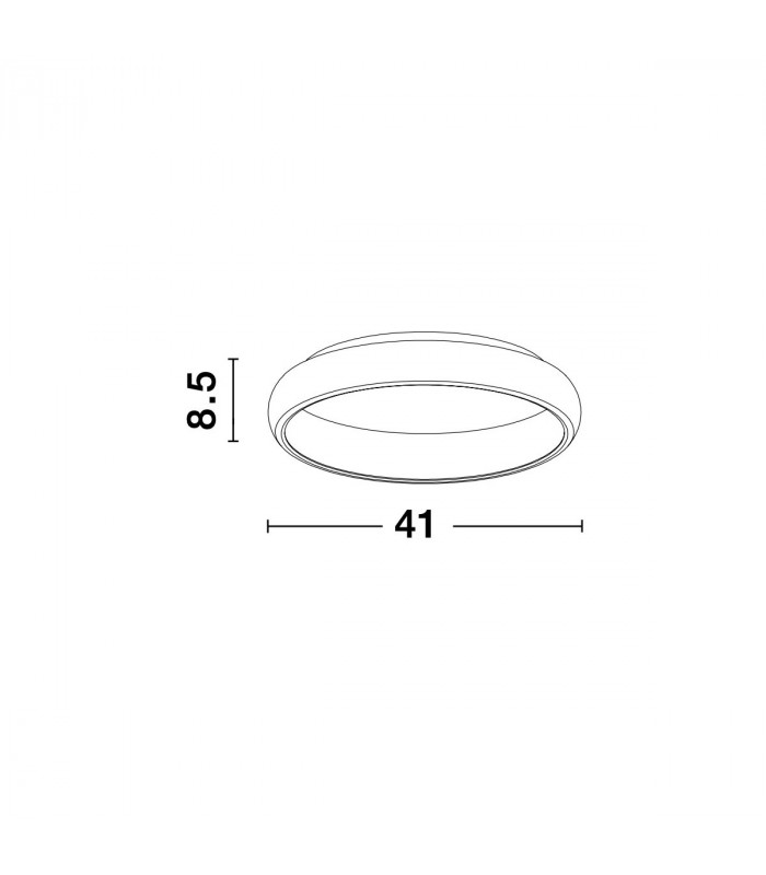 Albi 41cm Integrated LED Semi Flush Light Sandy Grey Aluminium LED 32W 1950Lm 3000K-7