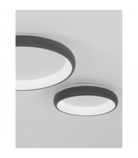 Albi 61cm Integrated LED Semi Flush Light Sandy Grey Aluminium LED 50W 3250Lm 3000K-2