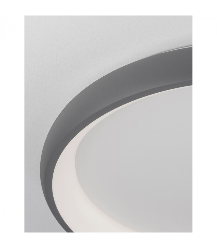 Albi 61cm Integrated LED Semi Flush Light Sandy Grey Aluminium LED 50W 3250Lm 3000K-5
