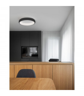 Albi 41cm Integrated LED Semi Flush Light Sandy Black Aluminium LED 32W 1950Lm 3000K-2