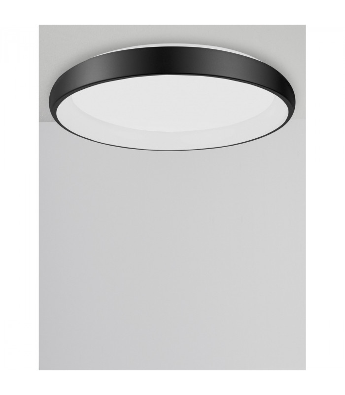 Albi 61cm Integrated LED Semi Flush Light Black Aluminium LED 50W 2750Lm 3000K-3