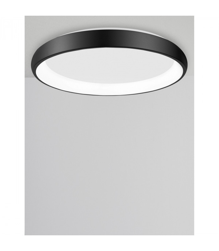 Albi 61cm Integrated LED Semi Flush Light Black Aluminium LED 50W 2750Lm 3000K-4