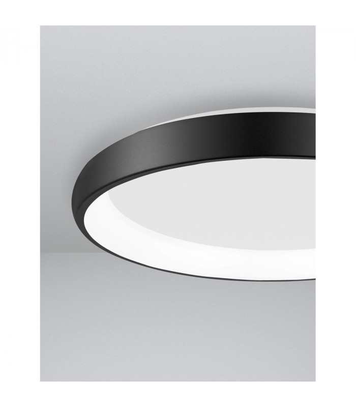 Albi 61cm Integrated LED Semi Flush Light Black Aluminium LED 50W 2750Lm 3000K-6