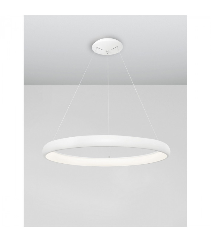 Albi 61cm Integrated LED Pendant Ceiling Light Sandy White Aluminium LED 50W 2500Lm 3000K-3