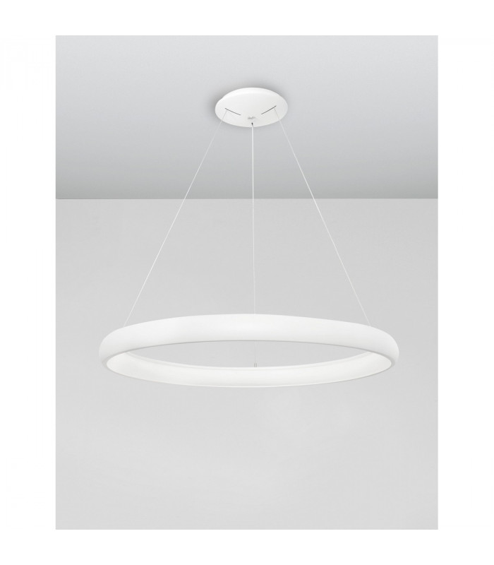 Albi 61cm Integrated LED Pendant Ceiling Light Sandy White Aluminium LED 50W 2500Lm 3000K-4
