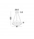Albi 61cm Integrated LED Pendant Ceiling Light Sandy White Aluminium LED 50W 2500Lm 3000K-7