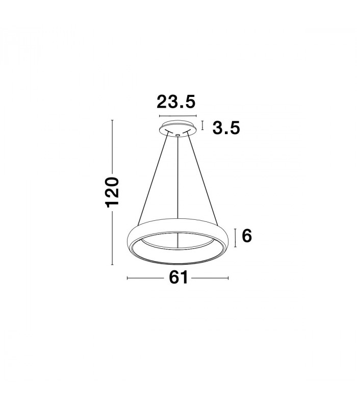 Albi 61cm Integrated LED Pendant Ceiling Light Sandy White Aluminium LED 50W 2500Lm 3000K-7
