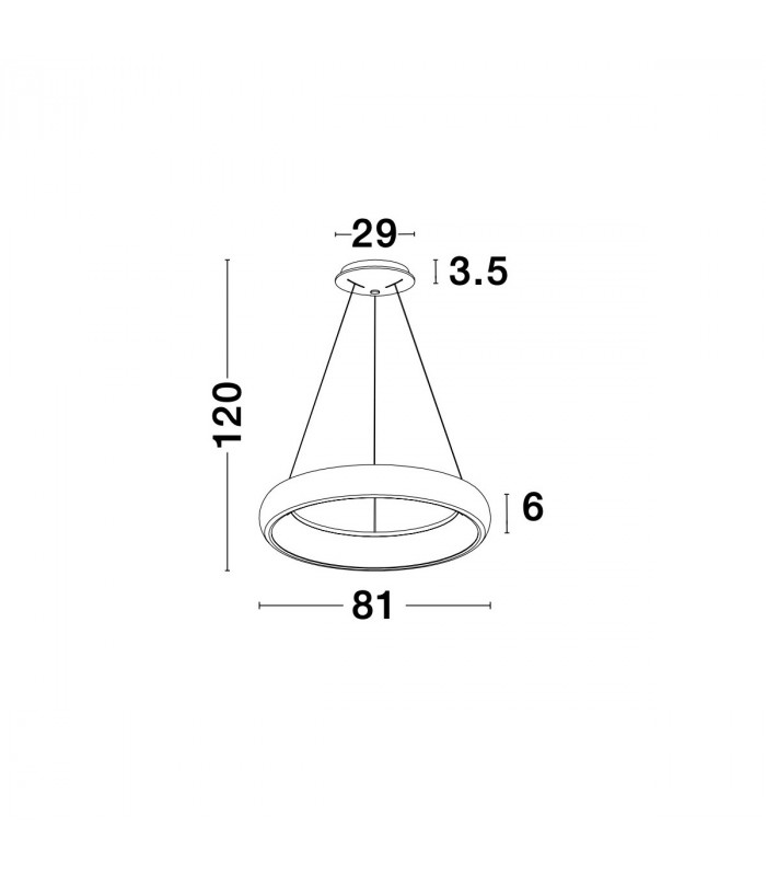 Albi 81cm Integrated LED Pendant Ceiling Light Sandy White Aluminium LED 80W 4000Lm 3000K-8