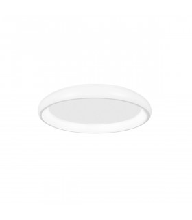Albi 41cm Integrated LED Semi Flush Light White Aluminium LED 32W 1760Lm 3000K-1