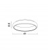 Albi 41cm Integrated LED Semi Flush Light White Aluminium LED 32W 1760Lm 3000K-6