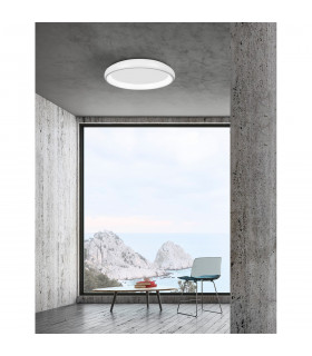 Albi 61cm Integrated LED Semi Flush Light White Aluminium LED 50W 2750Lm 3000K-2