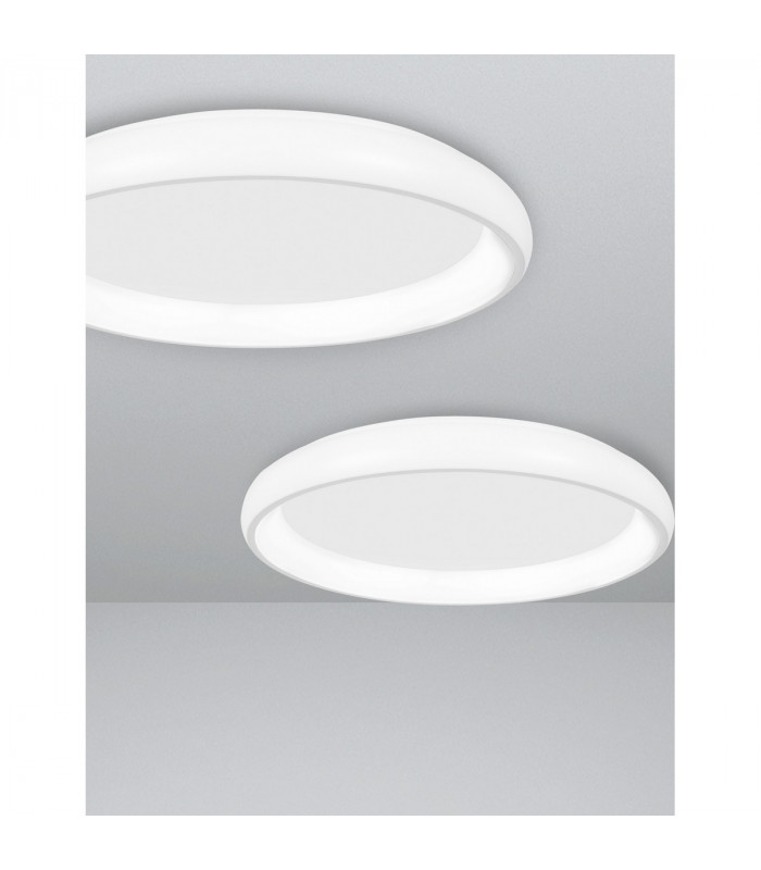 Albi 61cm Integrated LED Semi Flush Light White Aluminium LED 50W 2750Lm 3000K-6