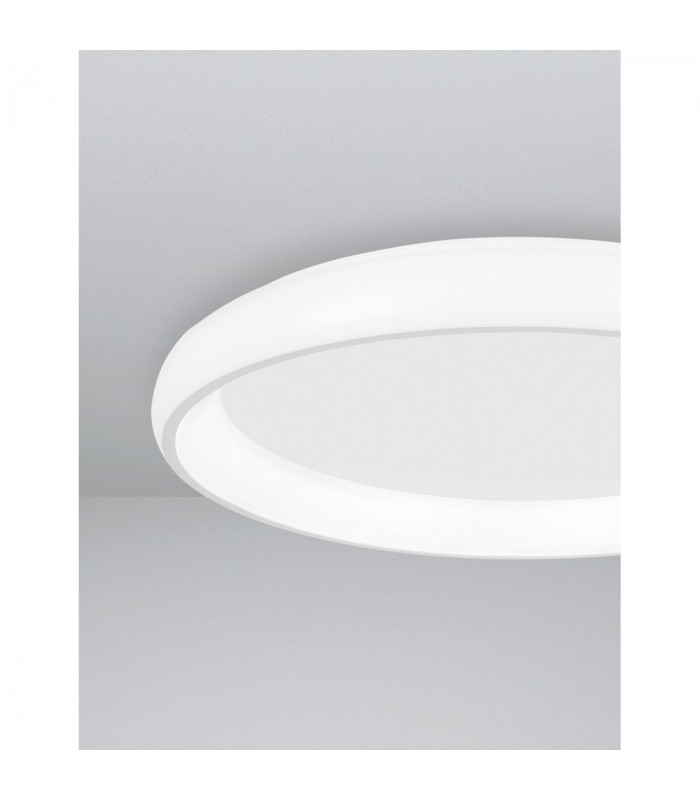 Albi 61cm Integrated LED Semi Flush Light White Aluminium LED 50W 2750Lm 3000K-7