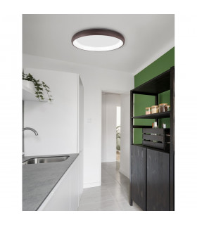 Albi 61cm Integrated LED Semi Flush Light Brown Aluminium LED 50W 2750Lm 3000K-2