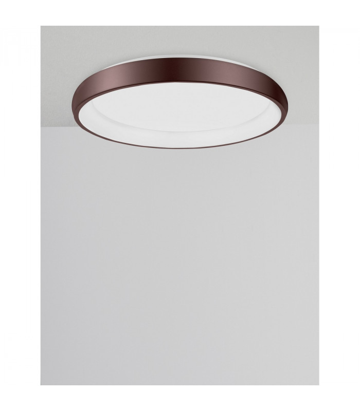 Albi 61cm Integrated LED Semi Flush Light Brown Aluminium LED 50W 2750Lm 3000K-5