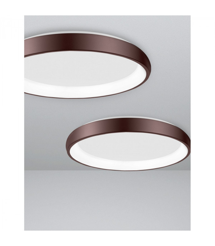Albi 61cm Integrated LED Semi Flush Light Brown Aluminium LED 50W 2750Lm 3000K-6