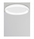Albi 81cm Integrated LED Semi Flush Light White Aluminium LED 80W 4400Lm 3000K-5