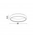 Albi 81cm Integrated LED Semi Flush Light White Aluminium LED 80W 4400Lm 3000K-8