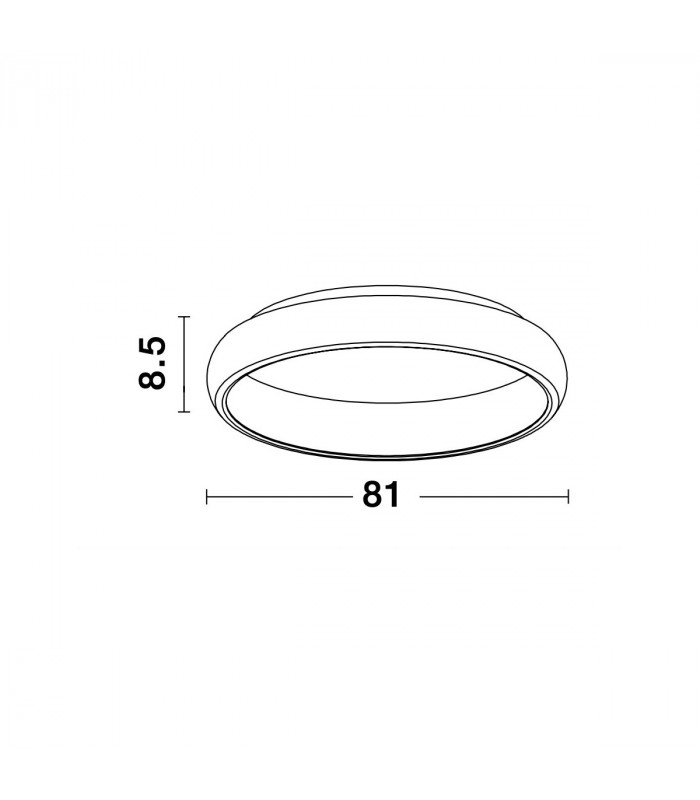 Albi 81cm Integrated LED Semi Flush Light White Aluminium LED 80W 4400Lm 3000K-8