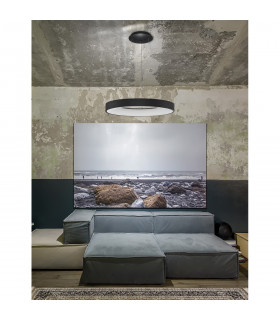 Rando Smart 60cm Integrated LED Pendant Ceiling Light Sandy Black Aluminium LED 50W 3250Lm 3000K - 4000K-2