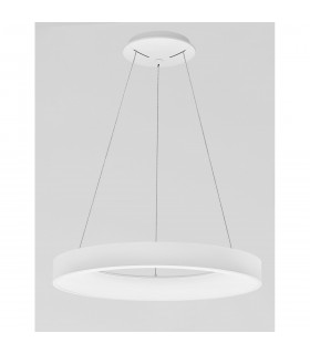 Rando Smart 60cm Integrated LED Pendant Ceiling Light Sandy White Aluminium LED 50W 3250Lm 3000K - 4000K-2