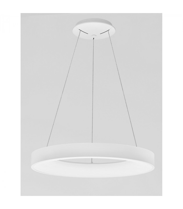 Rando Smart 60cm Integrated LED Pendant Ceiling Light Sandy White Aluminium LED 50W 3250Lm 3000K - 4000K-2