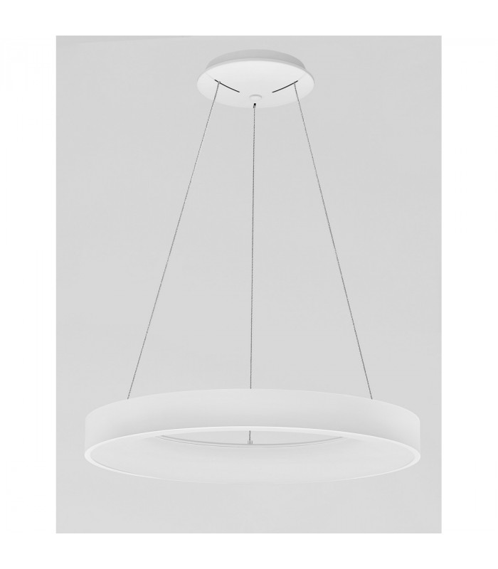 Rando Smart 60cm Integrated LED Pendant Ceiling Light Sandy White Aluminium LED 50W 3250Lm 3000K - 4000K-3