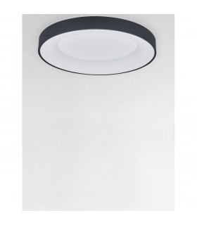 Rando Smart 60cm Integrated LED Semi Flush Light Sandy Black Aluminium LED 50W 3250Lm 3000K - 4000K-2