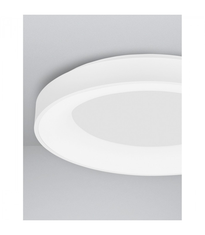 Rando Smart 60cm Integrated LED Semi Flush Light Sandy White Aluminium LED 50W 3250Lm 3000K - 4000K-5