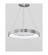 Rando Thin 60cm Integrated LED Pendant Ceiling Light Brushed Silver Aluminium LED 50W 3250Lm 3000K-4